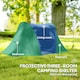 image 3 of Outsunny 3 Man Camping Tent with 2 Bedrooms, 3000mm Waterproof, Grey | Grey | Dark Grey | 323L x 240W x 160H cm