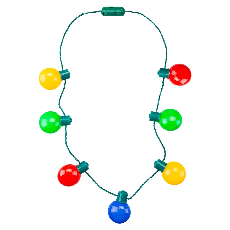 image 1 of PMS Christmas LED Bulb Necklace, One Size, Multicoloured