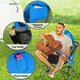 image 6 of Outsunny Hammock Camping Chair Set of 2, Adjustable Back Camp Chair Blue