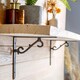 image 5 of Hammer & Tongs Scroll Iron Shelf Bracket - D205mm - Black