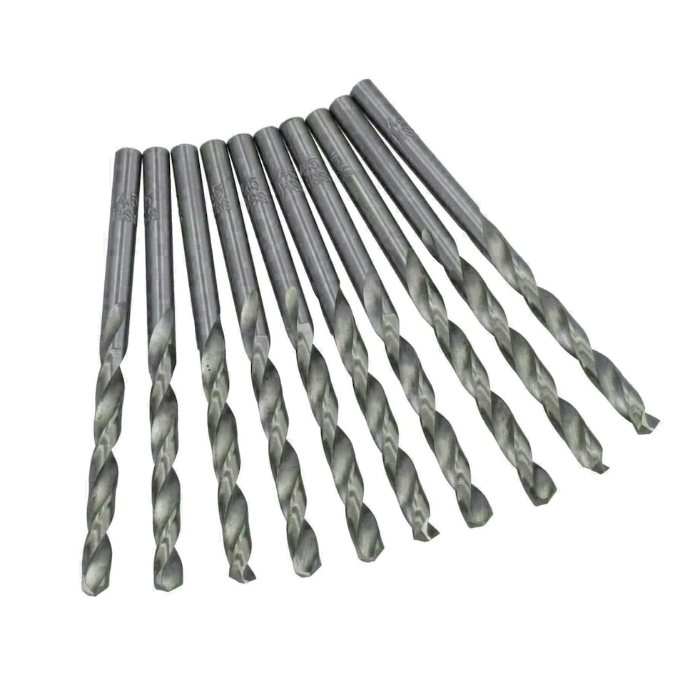 image 1 of 4mm HSS-G Metric MM Drill Bits for Drilling Metal Iron Wood Plastics 10pc