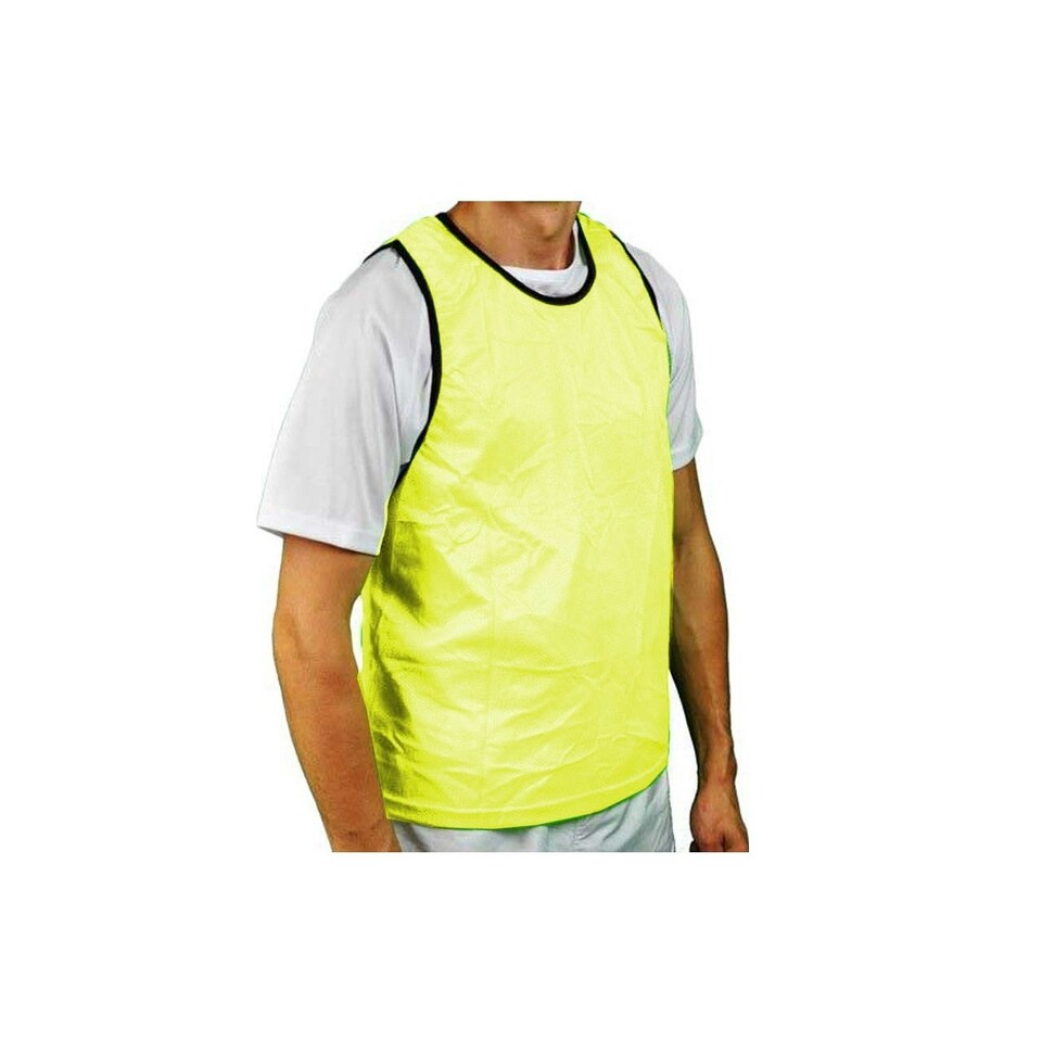 Precision Unisex Adult Reversible Mesh Training Bib - Yellow/Royal Blue - 10-14 Years