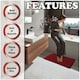 image 3 of VELVETIO Loop Bath Set Anti Slip Water Absorbent Soft Bathroom Rugs Red | Deep Red