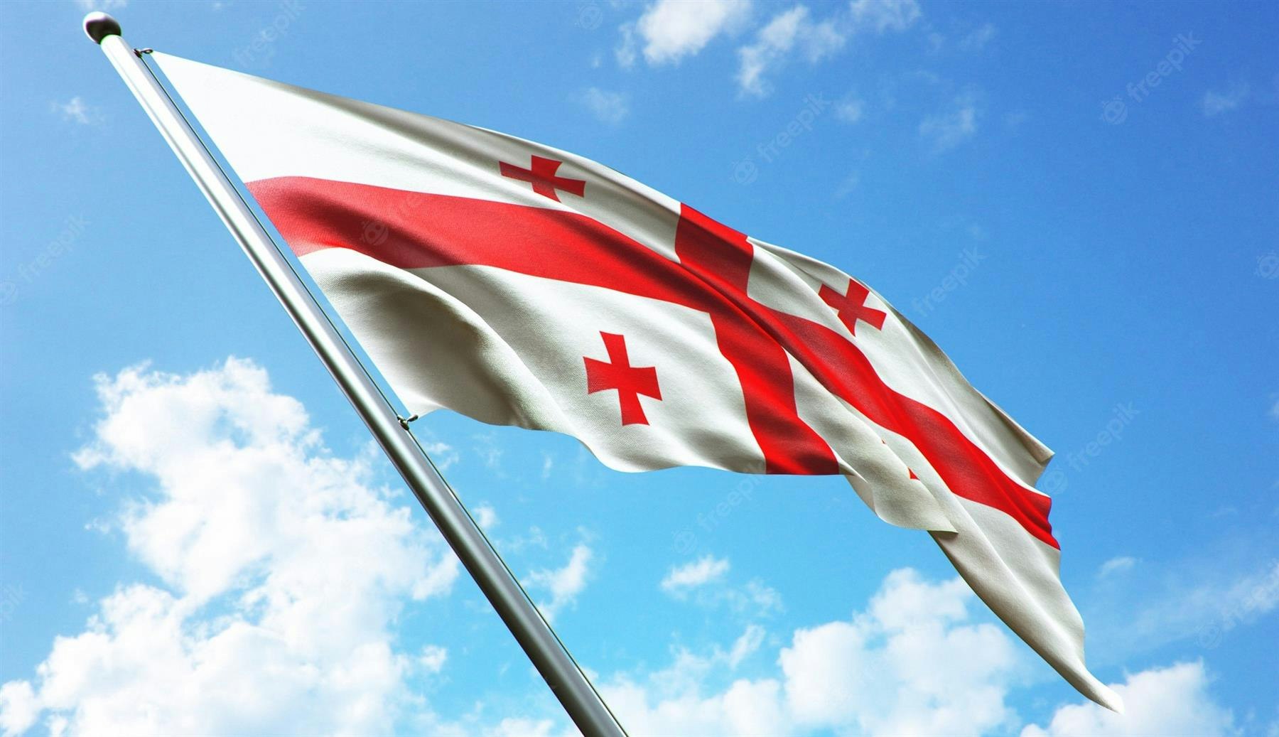 Georgia Republic Large Flag – 5ft X 3ft Premium Quality – Free UK Delivery