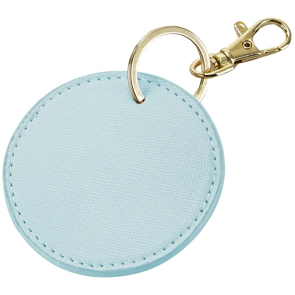 Bagbase Boutique Circular Leather-Look PU Keyclip - Soft Blue - One Size