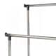 image 5 of KCT Adjustable Double Clothes Rack on Wheels Black | Silver | One Size
