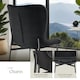 image 5 of Dining Chair Tessa - ergonomic high backrest, slim steel legs, soft fabric - Set of 4 Black | Woven Fabric Black/Black