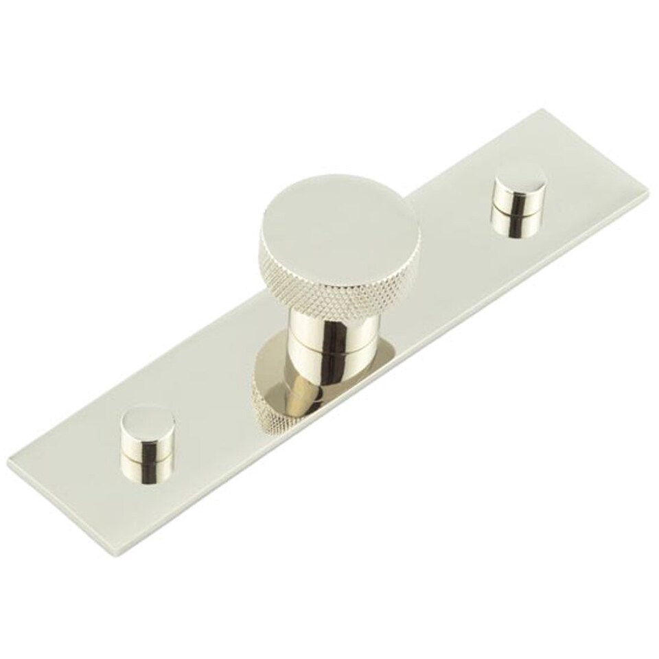 image 1 of Stylish 30mm Polished Nickel Cupboard Knob with Backplate - Kitchen Cabinet Knob