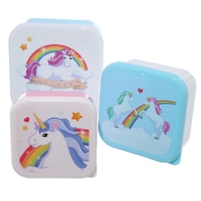 Enchanted Rainbows Unicorn Set of 3 Lunch Boxes