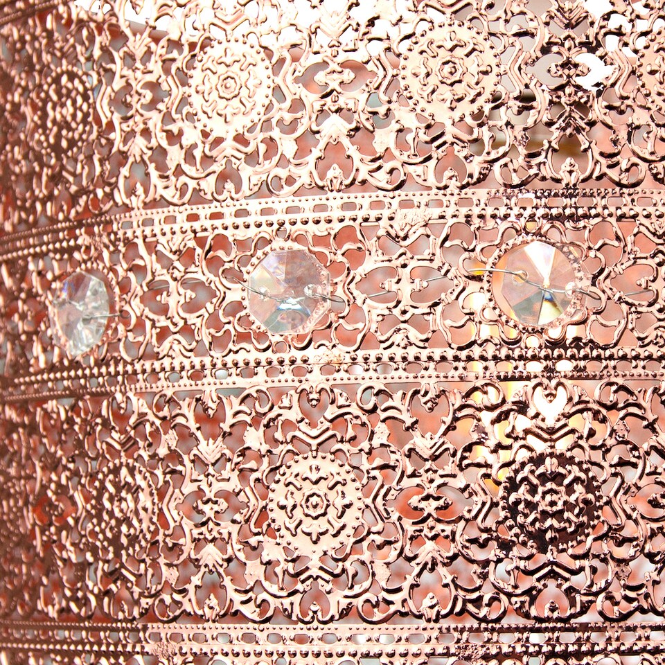 image 1 of Polished Copper Acrylic Gem Moroccan Style Chandelier Pendant Light Shade | Copper