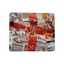 England RFU Official Rugby Retro Computer Mouse Mat - Multicoloured - One Size