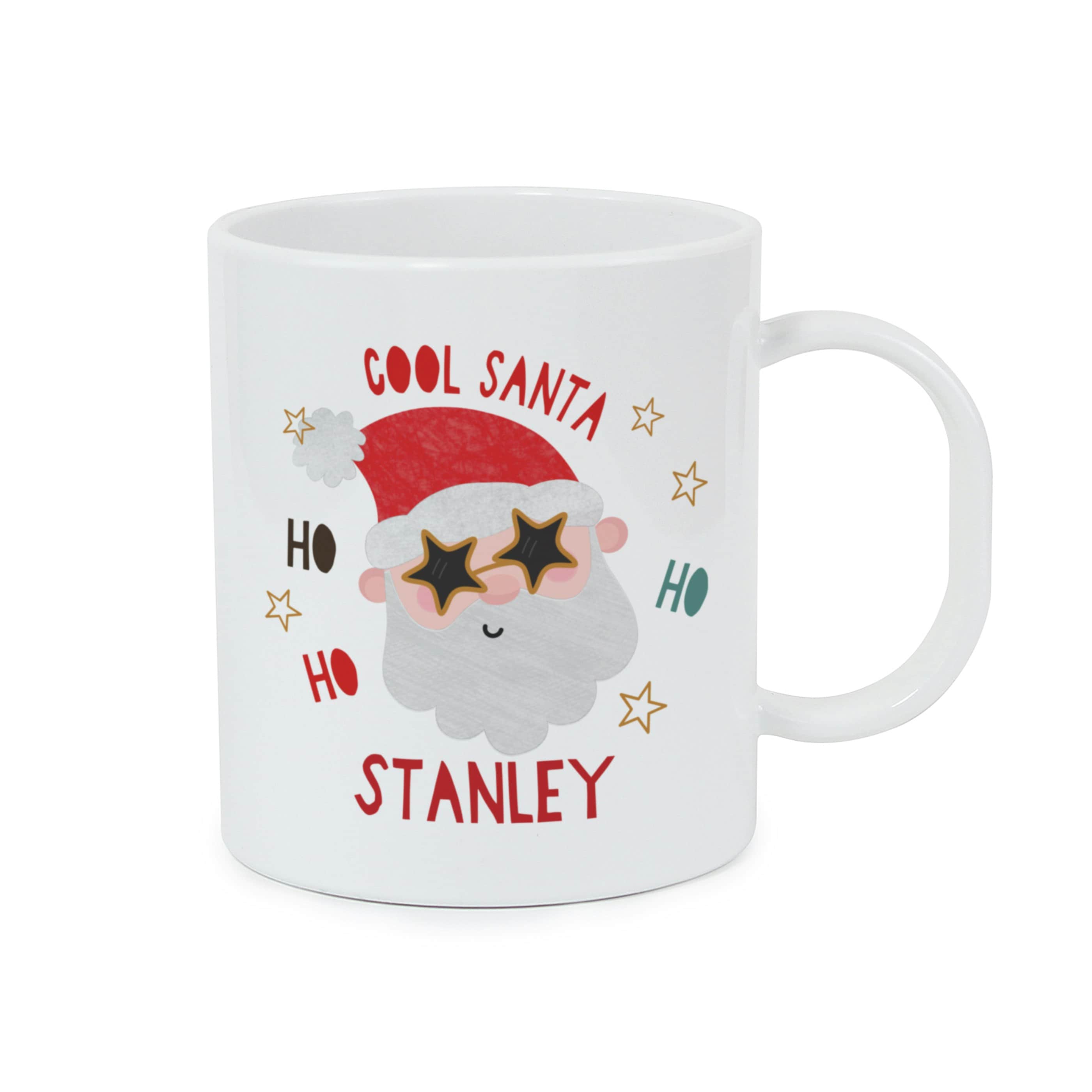 Personalised Memento Company Personalised Cool Santa Plastic Mug in White