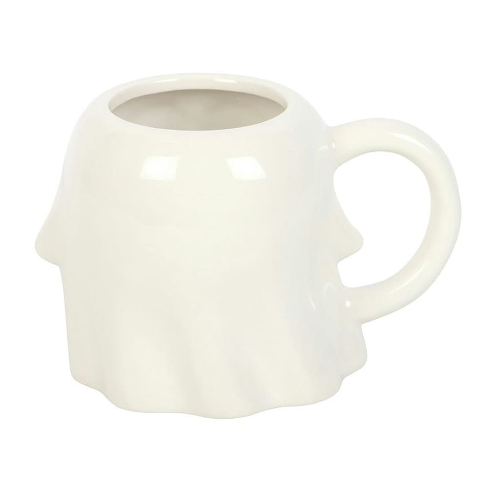 image 1 of Something Different Groovy Ghost 500ml Mug - White/Yellow/Black - One Size | Multi | 1