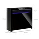 image 7 of HOMCOM Modern High Gloss RGB LED Cabinet Cupboard Sideboard Console White