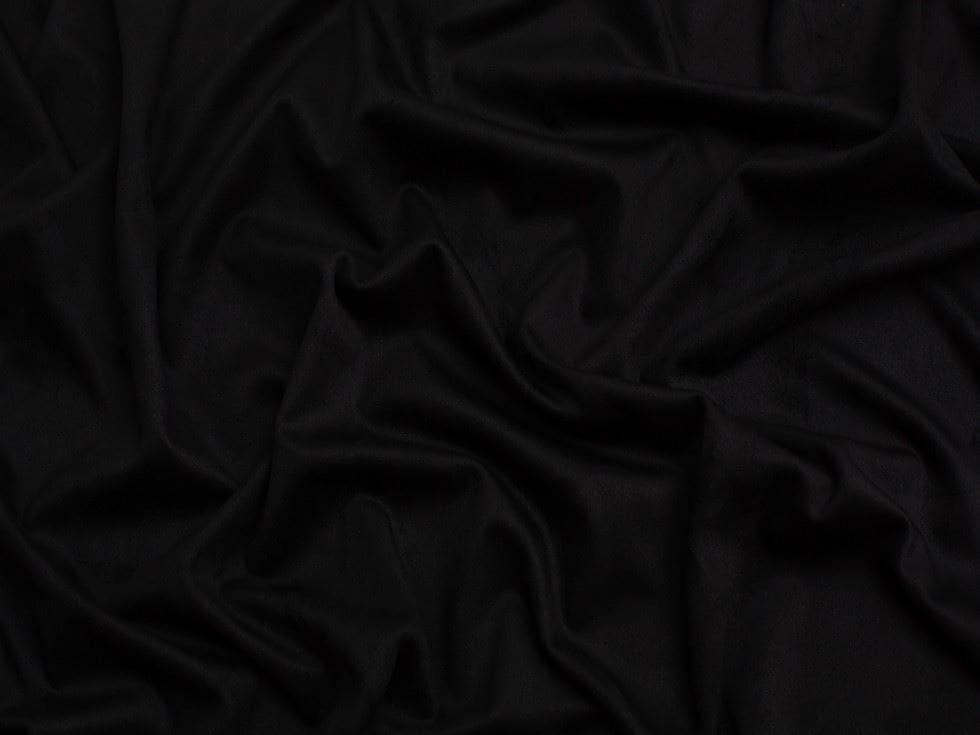 Black Faux Suede Stretch Knit Fabric for Dressmaking, 147cm / 57" Wide - per metre