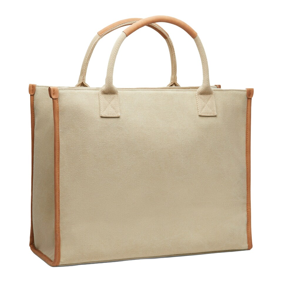 image 1 of Vinga Bosler Recycled Canvas Tote - Beige - One Size Brown