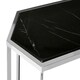 image 4 of Silver Frame Console Table With Black Marble Top,Satinless Steel Hallway Table,Center Table,Spacious Table Silver