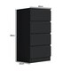image 3 of FWStyle Stora 4 Drawer Chest of Drawers - Matt Black