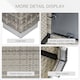 image 4 of Outsunny Rattan Garden Coffee Table, 65 cm Square Garden Rattan Table with Tempered Glass Top, All Weather Wicker Bistro Outdoor Furniture for Patio, Balcony, Porch, Grey
