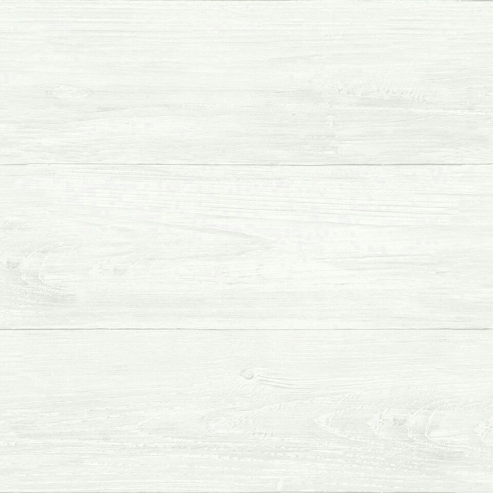 image 1 of NuWallpaper NU2494 Reclaimed Shiplap Peel & Stick Wallpaper, White Multi