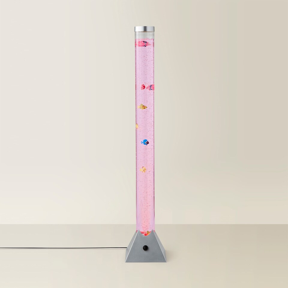 image 1 of ValueLights Colour Changing Novelty Sensory Fish Bubble Lamp 1.2m