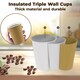 image 3 of ECONX 12oz Kraft Disposable Coffee Cups Ripple Wall Insulated Paper Cups 50pc