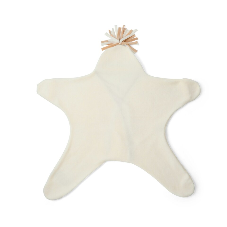 image 1 of Clair de Lune Star Fleece Wrap Blanket 0-6 Months - Cream