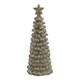 image 1 of Small Cedar Tree with Star - Resin - L6 x W6 x H17 cm - Beige