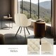 image 4 of Armchair Lucia - padded, quilted pattern, 180 degree swivel chair - Set of 4 Cream