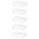 image 5 of Wham Studio 5 x 770ml Rectangular Plastic Storage Baskets Ice White White