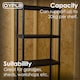 image 9 of 4 Tier Black Plastic Heavy Duty Shelving Racking Storage Unit