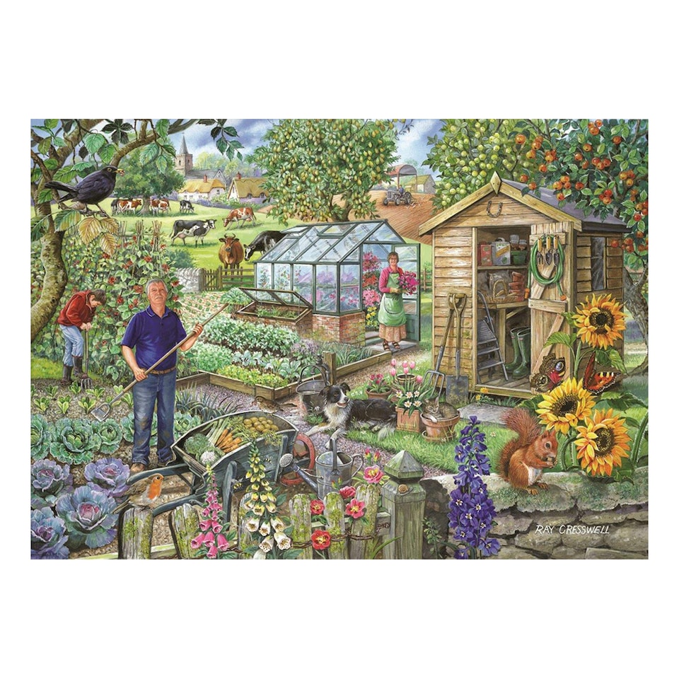 image 1 of At The Allotment BIG 500 Piece Jigsaw Puzzle