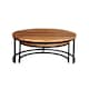 image 3 of Codd Set of 2 Coffee Tables Railway Sleeper Wood Brown
