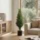 image 8 of HOMCOM Set of 2 Decorative Artificial Plants Cypress in Weighted Pot, 90cm