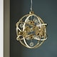 image 2 of Muni Single Pendant Ceiling Lamp, Gold Effect Plate With, Gold Glass