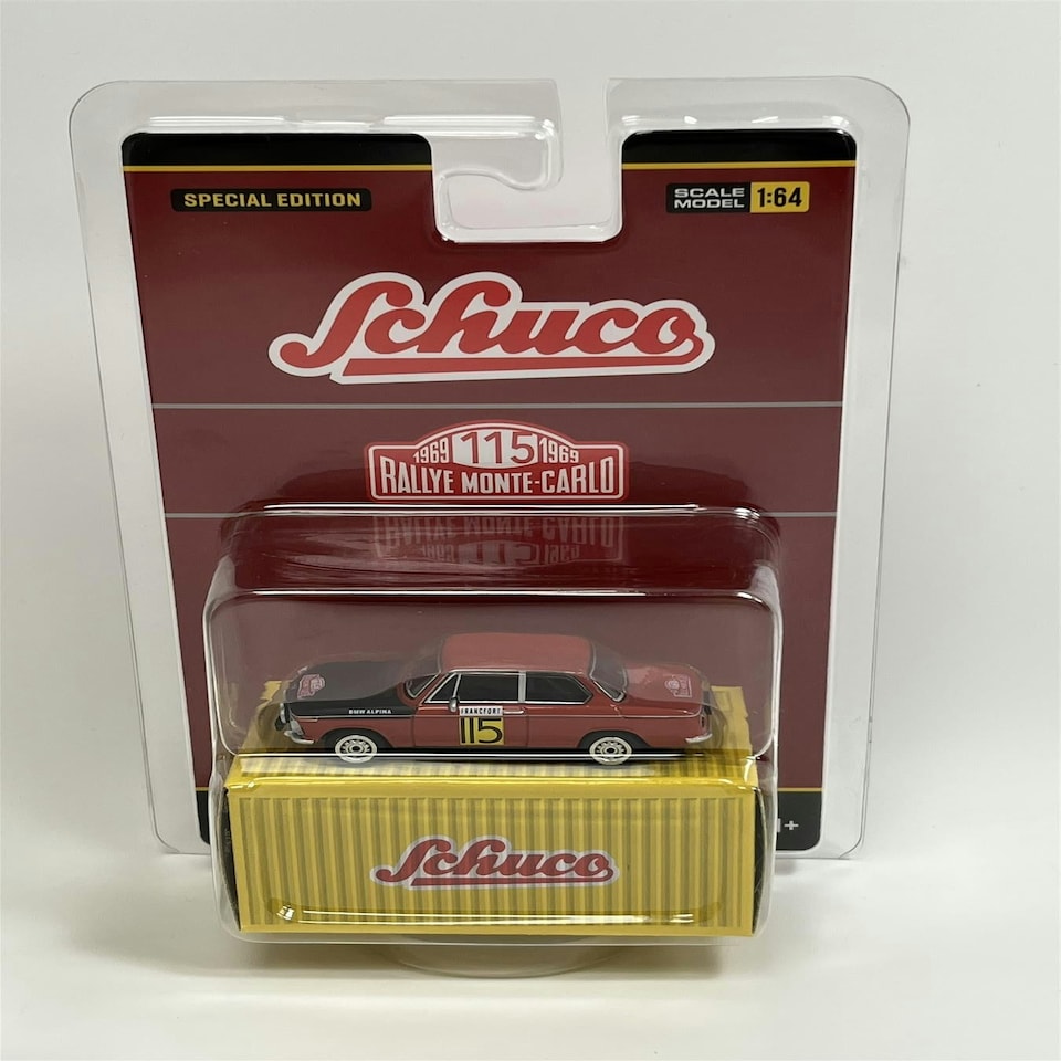 image 1 of BMW 2002 Rally Monte Carlo 1969 #115 1:64 Scale Schuco T64S007MC69