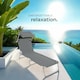 image 8 of Sun Lounger - foldable, adjustable sunshade and 4-step backrest | Grey | grey | 1