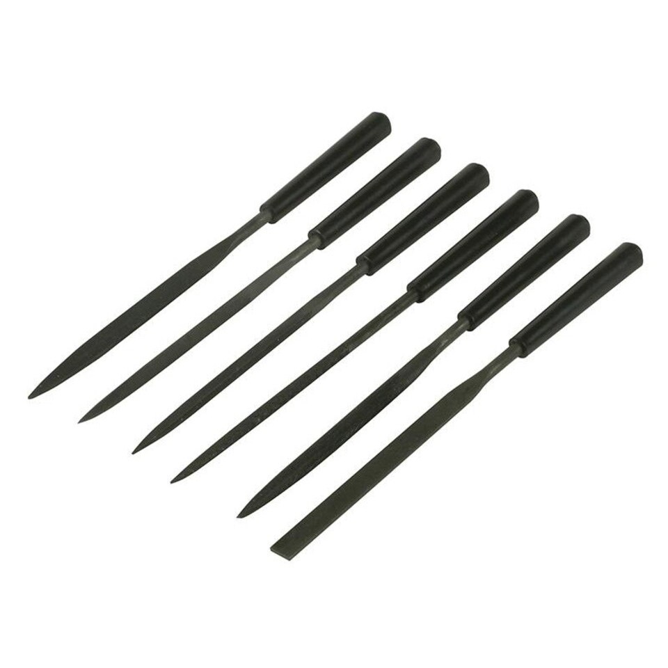 Stanley Hand Tools Needle File Set 6 Piece 150mm (6in) - Multi Colour - One Size