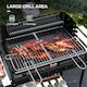 image 3 of Outsunny Charcoal Barbecue BBQ Grill Trolley W/ 5-level Grill Height Ash Catcher