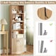 image 4 of COSTWAY 6-Tier Bookshelf Bookcase w/4 Open Cubes Oak Brown