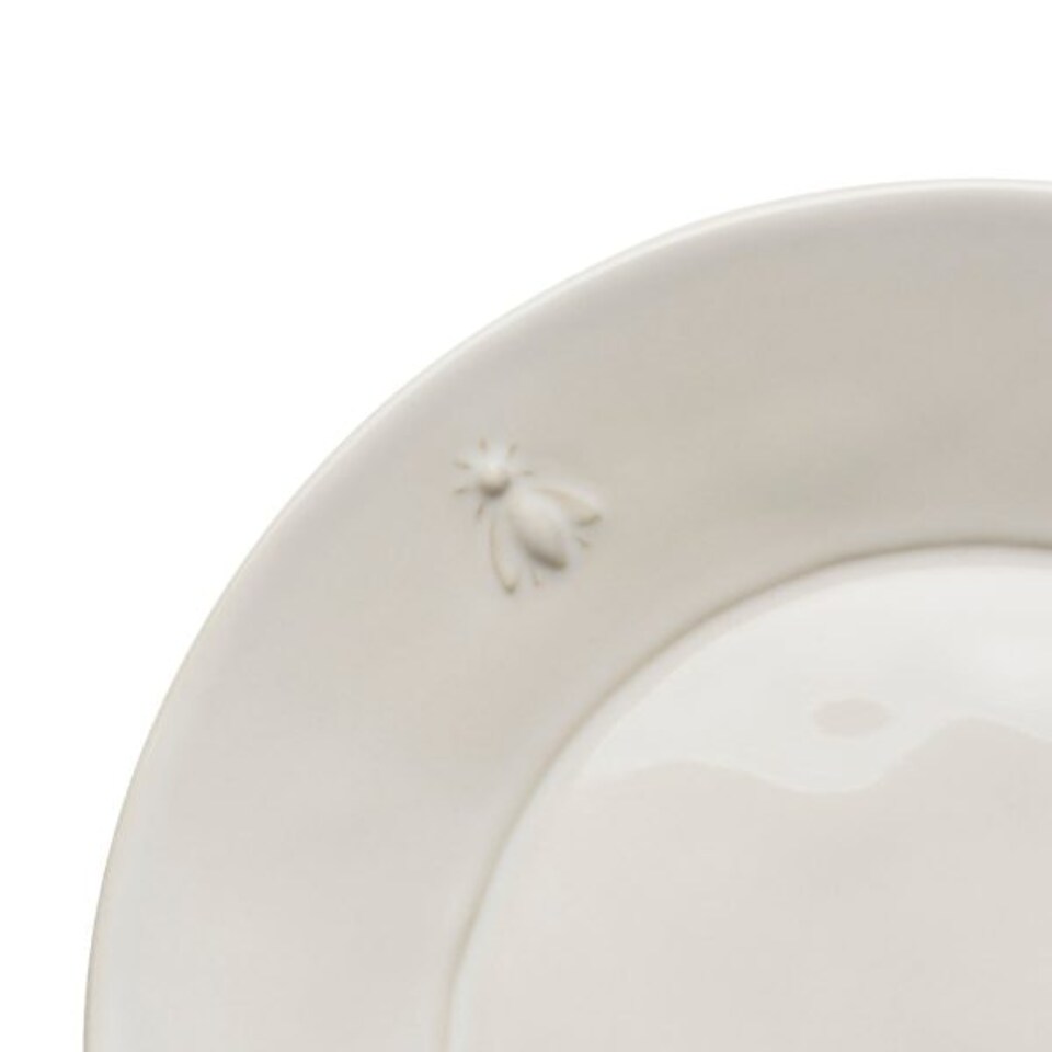 image 1 of Side Plate: 1 x 21.4cm La Rochere Bee Cream Side Plate, Ceramic White