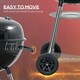 image 7 of Outsunny Portable Kettle Charcoal Grill BBQ Smoker  Cover, Lid, & Thermometer