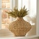 image 1 of Woven Bulrush Curved Vase N/A