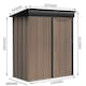 image 2 of Living and Home Garden Storage Shed with Lockable Door - Brown 154.5 x 94 x 181cm