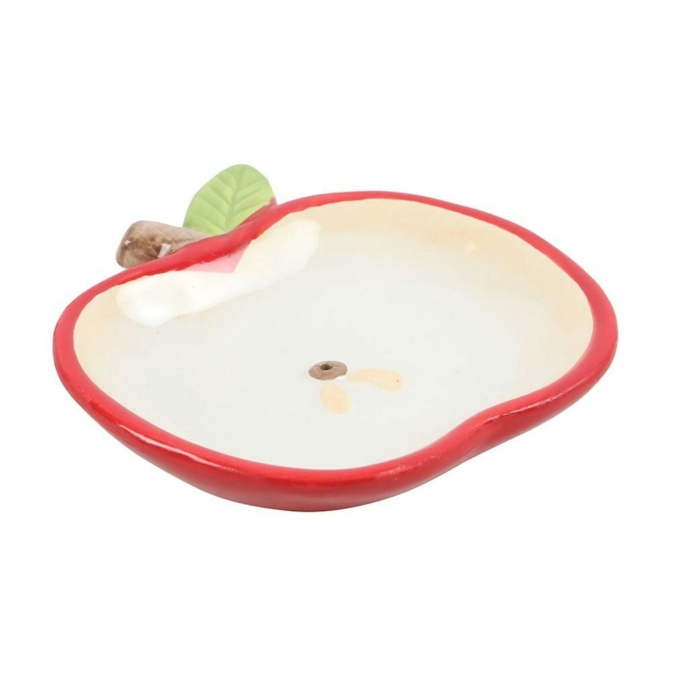 image 1 of Something Different Apple Incense Holder - Red/White - One Size