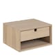 image 1 of Century 1 Drawer Wall Mounted Bedside Table in Oak