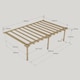 image 3 of Wall Mounted Double Premium Pergola 3 Posts - Wood - L240 x W780 x H270 cm - Light Green