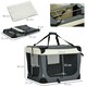 image 2 of PawHut 70cm Foldable Pet Carrier Bag Soft Travel Dog Crate for Small Dogs Grey