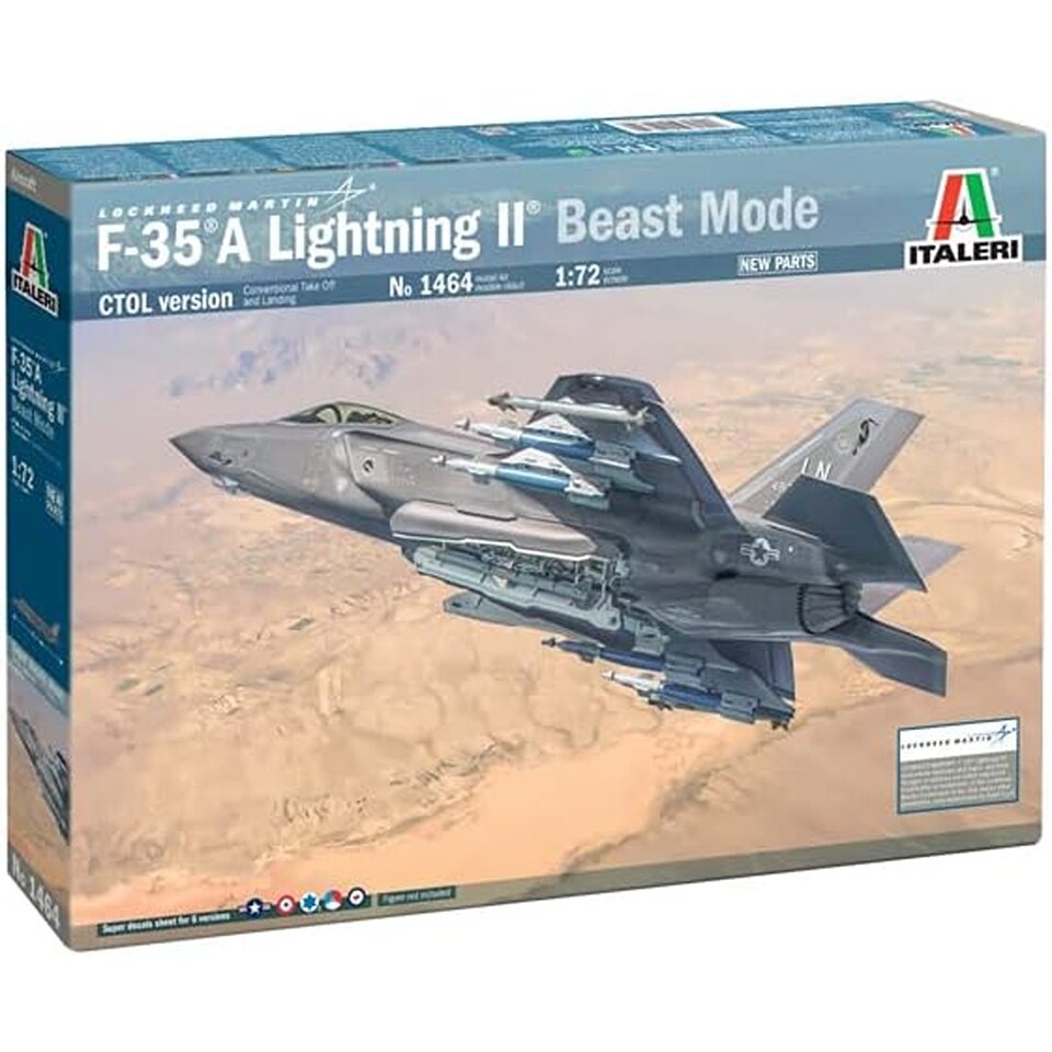 Italeri F-35A Lightning Ii Beast Mode 1:72 Model Kit