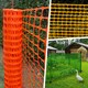 image 2 of Pegdev Highly Durable Orange Plastic Barrier Fencing with Steel Pins 20m 10 Pins